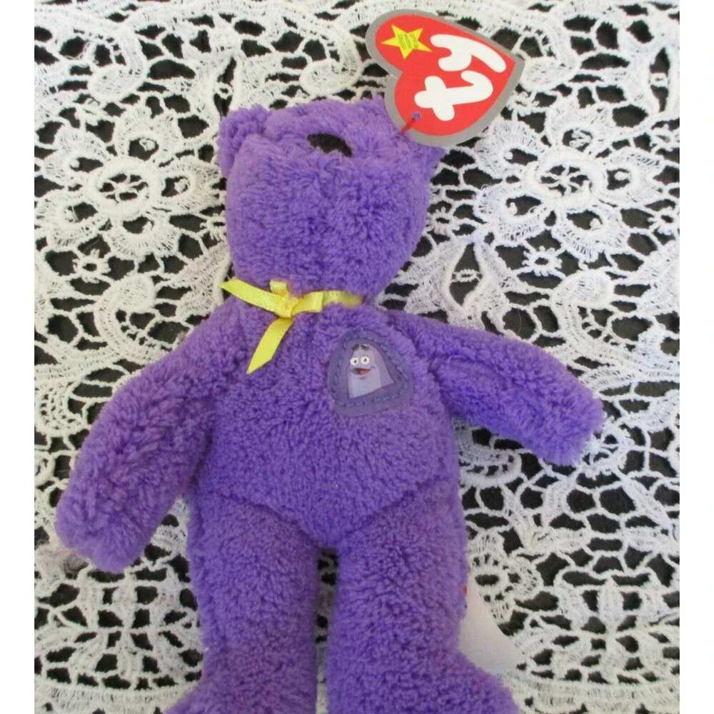 McDonald's Ty Teenie Beanie Grimace The Bear NO BAG